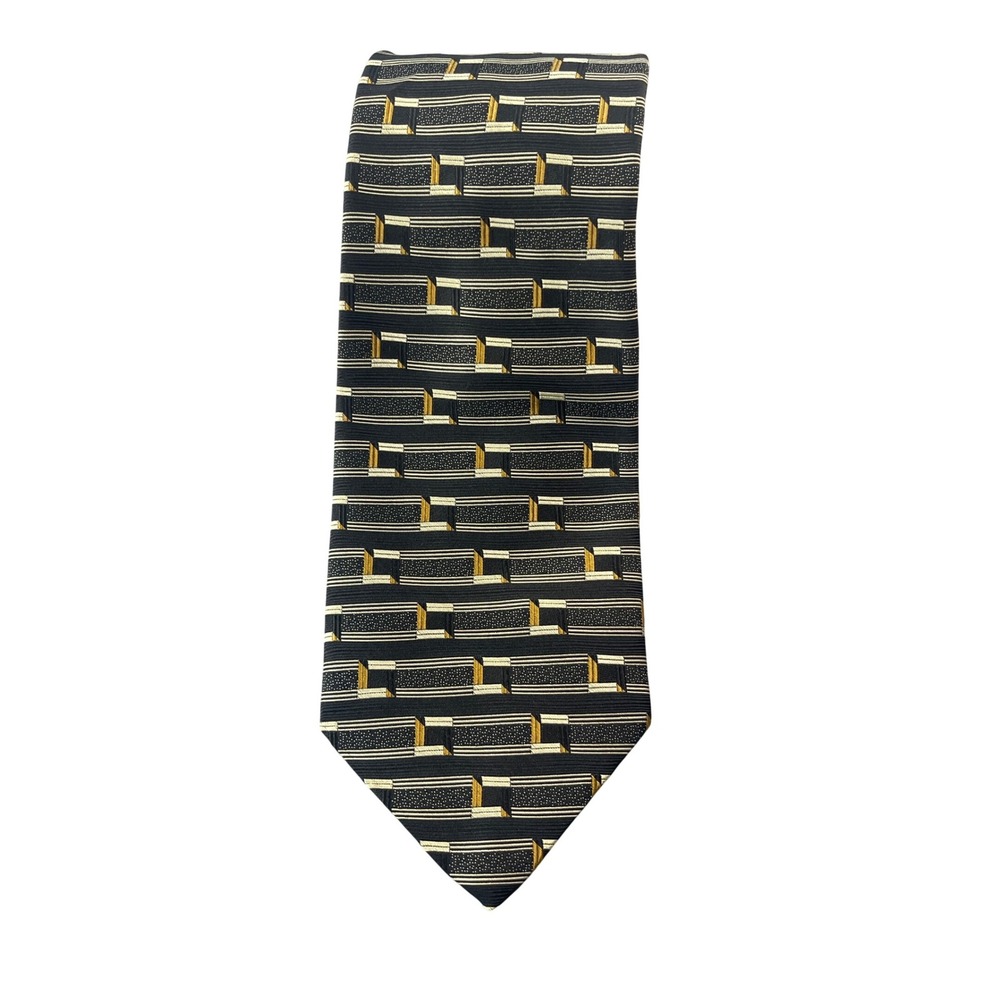 Robert Talbott Rochester Big & Tall Geometric Patterned Silk Necktie